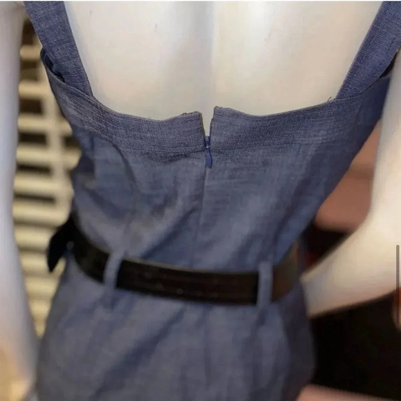 Arden B Women's Blue Sweetheart Neck Button Front Midi Shift Dress Size S - Picture 3 of 16